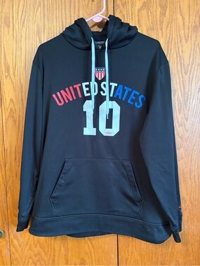 Umbro Black Crewneck Hoodie with Red, White & Blue USA Graphics